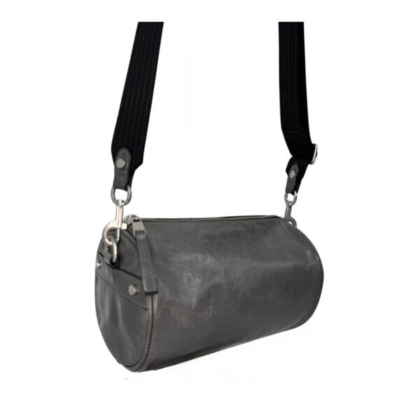 Treasure & Bond Gray Leather Barrel Cylinder Bag – Rare - Picture 7 of 9